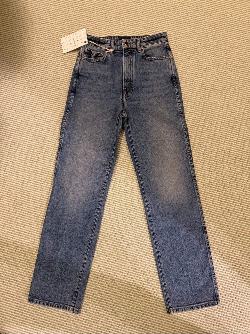 KHAITE Light Blue High-Rise Cropped Jeans - Picture 2 of 10